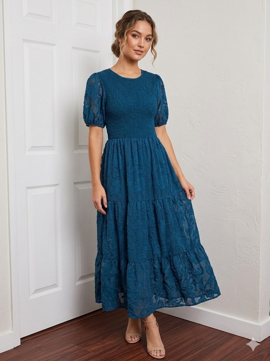 & Other Stories Dresses & Skirts - & Other Stories Teal Lace Midi Dress